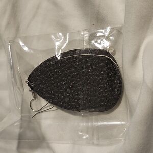 Grey pleather earrings